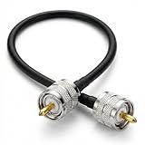 Wcawnlt UHF macho a UHF macho cable coaxial RG58 30 cm conector de radiofrecuencia 50 Ohm, para CB, antenas y aplicaciones de RF