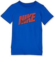 Nike Kid's NSW Lifestyle Tee Core Brandmark 4 Sportswear T-Shirt, Blue, Large