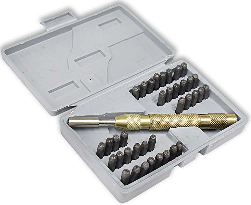BENCH WIZARD BENCH WIZARD: 3/16 Inch Size 38 Piece Number And Letter Punch Set With Automatic Punch Tool In Case - TZ9090
