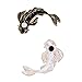 Produktbild Aisoway 2Pcs / Set Fisch-Revers-Stifte Cartoon Koi Emaille Brosche Tai Chi Abzeichen Schwarz-weiße Farbe