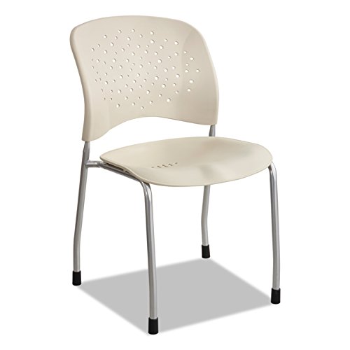Safco Productos 6803bl Reve Tarea Silla con Redonda Parte Trasera, plástico, Beige, Latte