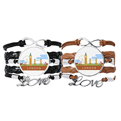 Bracelet en cuir motif London Eye, l'accessoire idéal pour vos voyages et sorties urbaines