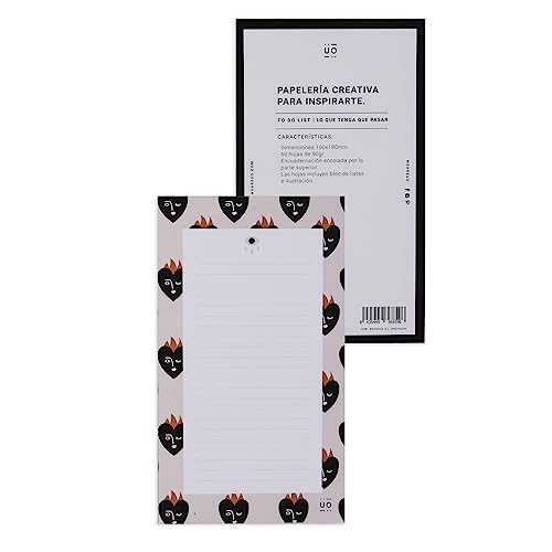 Uo - Bloc De Notas Checklist 60 Hojas 100X180 Mm Y Que Pase Lo Que Tenga Que Pasar Multicolor Español En Oferta Uo - Bloc De Notas Que Pase Lo Que Tenga Que Pasar, 10, 60 Hojas, To Do List, 10X18 Cm