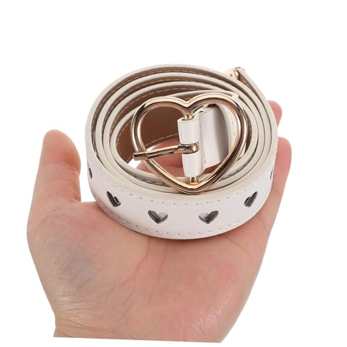 Heart Buckle Hollow Out Adjustable Pu Belt for Women Chic Fashion Accessory for Jeans and Stylish Waist Belt Buckle Versatile for All Occasions4