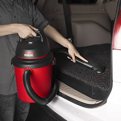 Shop-Vac 4 Gallon 4.0 Peak HP Wet/Dry Vacuum, Portable Compact Shop Vacuum with Tool Holder, Wall Bracket & Attachments, Ideal for Home, Jobsite, Garage, Car & Workshop. 5890470 - Image 5