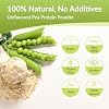 Proteína pura de guisante en polvo, 80% de contenido proteico, aislado de proteína de guisante vegano sin sabor, no transgénico, libre de gluten, lácteos, proteína vegetal de Norteamérica (1.8 lb, 40 porciones) 1.8 Libra (Paquete de 1) 6