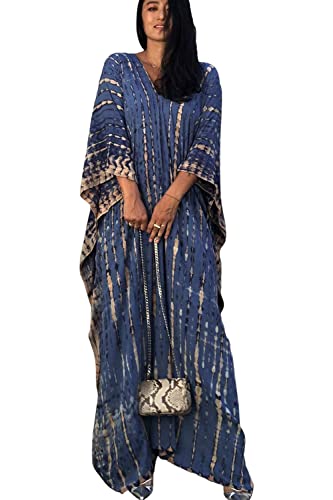 Image of Women Beachwear Long Beach Coverups Kaftan Casual Caftan Dress