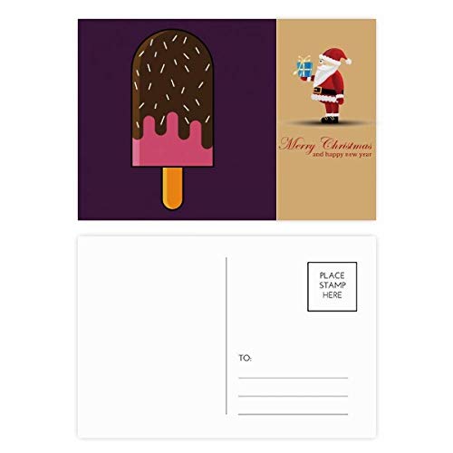 Cartes postales Père Noël lot de 20 avec gourmandises au chocolat