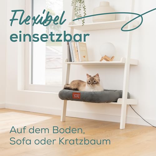Beurer Love Your Pet Wärmebett Kira für Hunde und Katzen, elektrisch beheiztes Hundebett mit Timer, kuscheliges Katzenbett, Heizbett waschbar bei 30°C, Kratzfest und wasserdicht, 58 x 50 cm