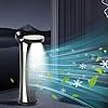 Bladeless Tower Fan With Powerful Airflow, Standing Fan That Blows Cold Air For Home, Usb Plug-In Model Table Lamp Tower 2-Speed Light 2-Speed Wind Speed for Home Office Living Room (Black)