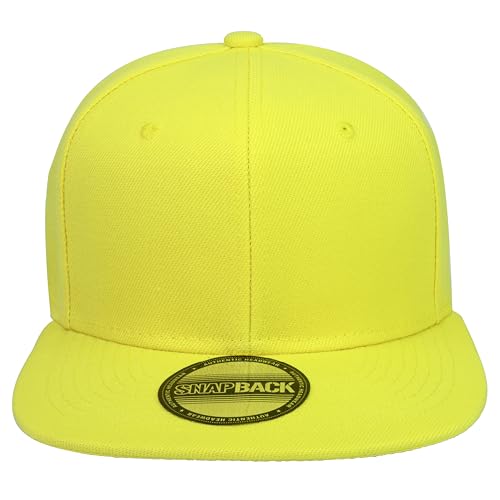 Image of Gelante Plain Blank Flat Brim Adjustable Snapback Baseball Caps Wholesale LOT 12 Pack