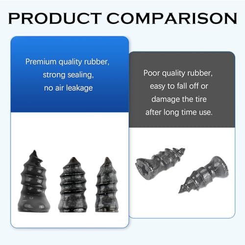 Image of 100PCS 3-Size Tire Repair Rubber Nail Kit with Screwdriver