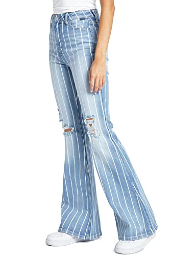Cello Jeans Women's Juniors High Rise Denim Bell Bottom Flares2