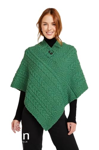 Image of Irish 100% Merino Wool Poncho for Women Made in Ireland
