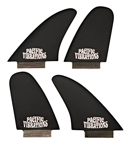 PACIFIC VIBRATIONS LokBox lok Box Speed Dialers Fins Surfboard 4 Quad fin Set Fiberglass