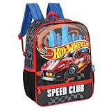 Mochila Bolsa de Costas Hot Wheels Infantil Escolar Passeio Viagem Leve (Preto)