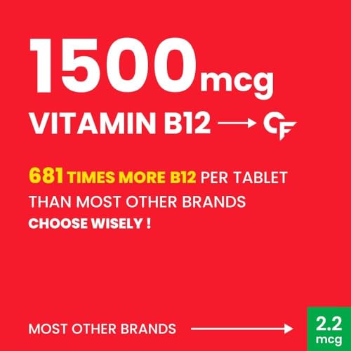 Image of Carbamide Forte Vitamin B12 Supplements - Methylcobalamin 1500mcg Vitamin b12 tablets| B12 supplement for men & Women | Active form of b12-60 Tablets (Pack of 3)