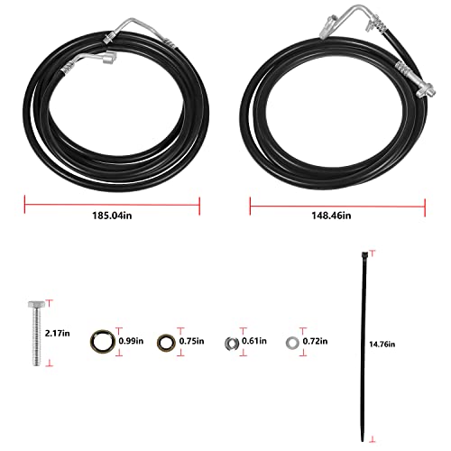 Upgrade Su33468 Rear Ac Line Set Air Conditioning Hoses Replacement Lines Fit For Chevy Suburban, For Cadillac Escalade Esv, For Yukon Xl 2007-2014 #TOP1