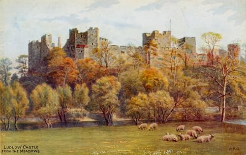 Tableaux Graffiti Art Mural Château de Ludlow Impression Moderne 60x90cm