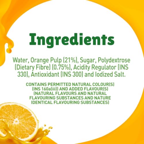 Image of B Natural Orange Juice, Enriched with Vitamin C & E, 1 litre (Pack of 3)