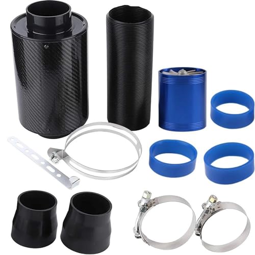 Admission d'air en fibre de carbone 3 pouces avec filtre fermé universel pour voiture