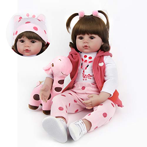 ZIYIUI Realistas Bebé Reborn Muñecas 24 Pulgadas 60 cm Suave Vinilo de Silicona Bebe Reborn niña Recién Nacido Juguetes para niños Mayores de 3 años