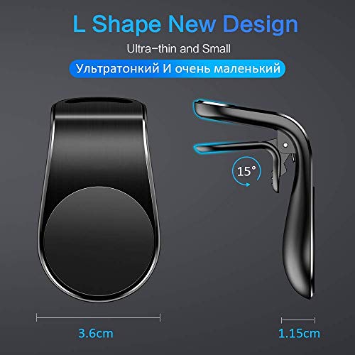 Emoly Magnetic Phone Car Mount, 2 Pack Universal Smartphone Air Vent Magnetic Cradle Compatible With Iphone Xs Max Xr X 8 7 6 Plus 6S Se 5S 4 Galaxy S10 S9 S8 S7 S6 S5 S4 Nexus (2020, Black) #TOP4