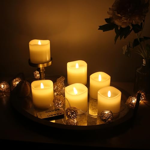 Image of Stonebriar 3 Count Ivory Real Wax 3x3 Flameless LED Pillar Candles with Remote and Timer