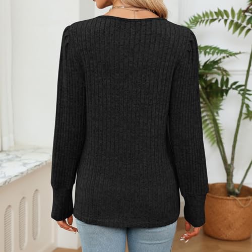 Blusa de Renda Com Decote Em V Feminino Solto Ajuste Com Nervuras de Malha Pulôver Casual Elegante S