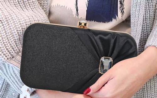 Image of ADISA Studded formal party clutch with gold chain for women and girls (CL107)