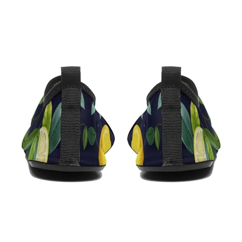Water Shoes for Women Men Swim Beach Shoes Quick Dry Barefoot Aqua Shoes Lemon Fruit Sport Shoes Hiking Shoes3