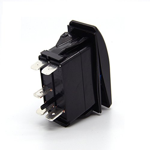 Cllena Tray Lights Rocker Switch On/Off Blue Led Light 20A 12V 5Pin #TOP3
