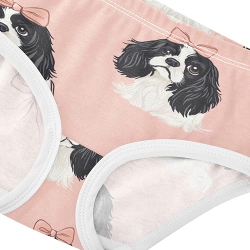 Wusikd Cute Dogs Girls' Underwear Cotton Pink Bows Girls Briefs Soft Toddler Underwear 2T4