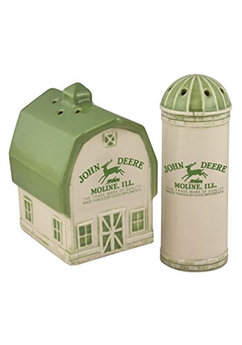 Collectible Vintage John Deere Logo Barn And Silo Salt And