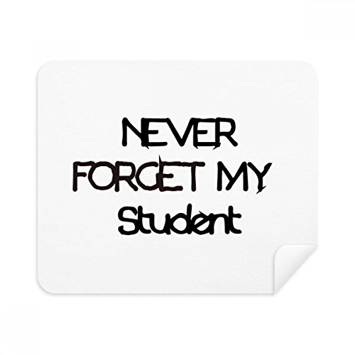 Never Foget My Student Teacher Quote Cleaning Cloth Screen Cleaner 2pcs Suede Fabric