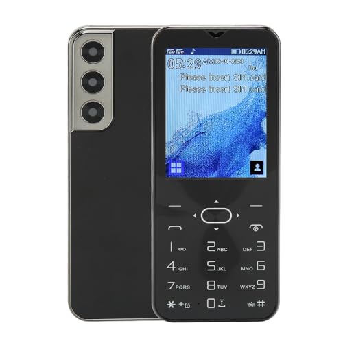 Äldre Mobiltelefon med Stora Knappar och SOS-funktion (Svart)