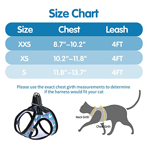 Cat Harness And Leash Set For Walking Cat Soft Mesh Harness Adjustable Cat Vest Harness With Reflective Strap Comfort Fit For Pet Kitten Puppy #TOP6