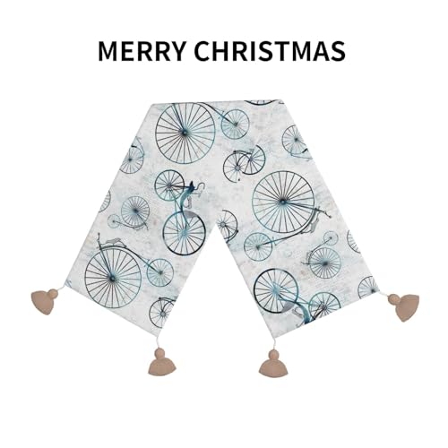 Chemin de table rétro vélo en lin : la solution pour une nappe de Noël originale - 4