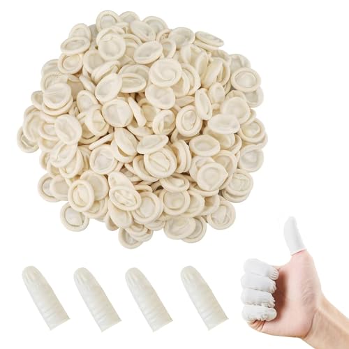 DERJDISF 400 Fundas para Dedos, Protección de Dedos, Cubierta de Uñas de Látex Desechable, Altamente Elásticas, Anti estáticas, Protege contra Eczemas y Lesiones Deportivas