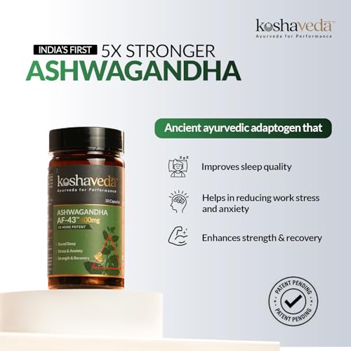 Image of Koshaveda Shilajit Pro Gold (60 Tablets) with Ashwagandha AF-43 600mg (30 Capsules) | for Strength & Recovery