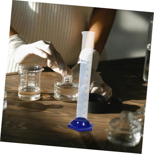 Probeta de vidrio y vaso medidor con escalas claras para mezclar líquidos sin error 5