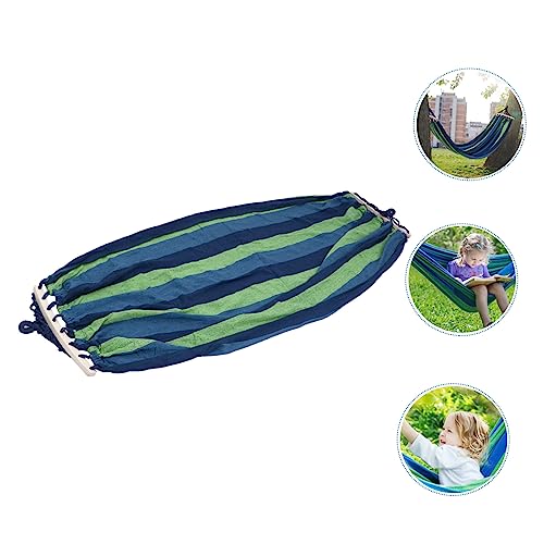 Hamac de camping robuste en toile rayée avec fixations suspendues durables - 6