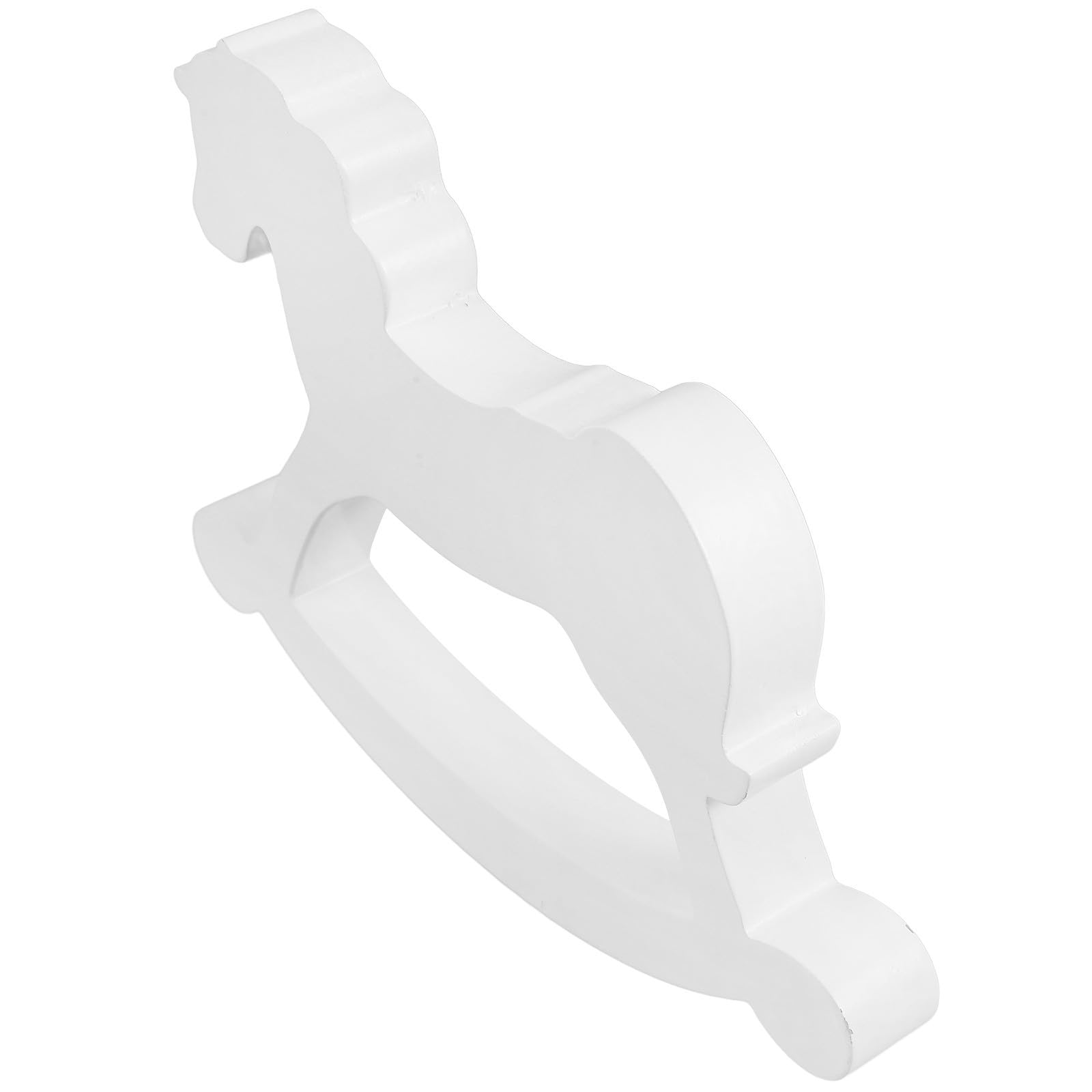 TOYANDONA 3 Piezas Caballo Mecedor Decorativo de Madera Blanco, Figura