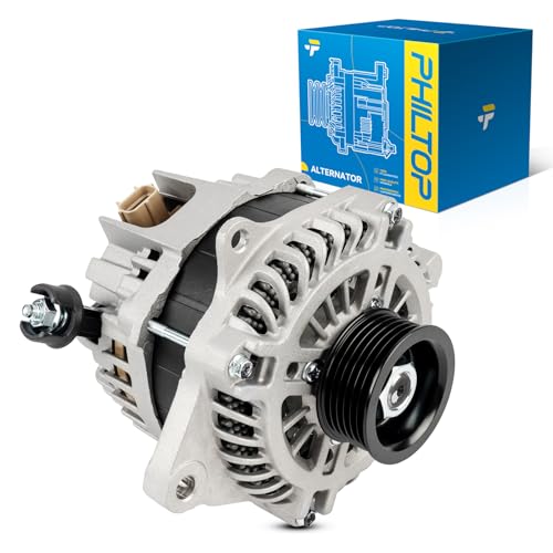 Image of PHILTOP Alternator Compatible with Ford Taurus 2010-2012, Lincoln MKX 2011-2013, Explorer 2011 All Model /2012 3.5L, Flex 09-10, Taurus X 08-09, MKS 09-12 3.7L Replace 11271N 12V 175Amp CW S6 | Explorer 2011 All Model /2012 3.5L, Flex 09-10, Taurus X 08-09, MKS 10-12 3.7L Replace 11271N 12V 175Amp CW S6 6-Groove Pulley