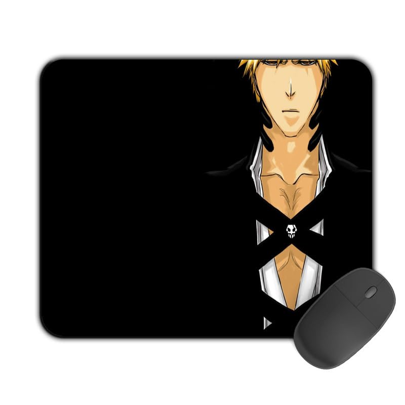 Image of Printed Designer Mouse Pad Black Ichigo (200MM X 240 X 3MM) Enhance Gaming and Work Performance Comfortable and Precise Non-Slip Water Proof Bleach Mouse Pad.