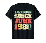 Photo Gallery vintage awesome since june 1980 40th birthday retro regalo maglietta Photo Gallery vintage awesome since june 1980 40th birthday retro regalo maglietta