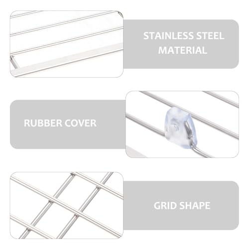 Rejilla para fregadero de acero inoxidable 304 con diseño plata elegante 4