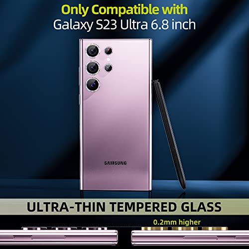 Wsken For Samsung Galaxy S23 Ultra Camera Lens Protector,[Night Shooting Mode] Scratch Resistant Hd Tempered Metal Glass Camera Screen Protector Cover Film Accessories 6.8 Inch,Glitter Colorful #TOP4
