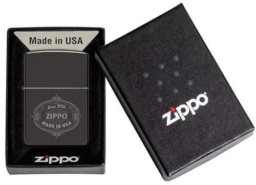 Encendedor Zippo Plaque Negro Alto Brillo miniatura 6