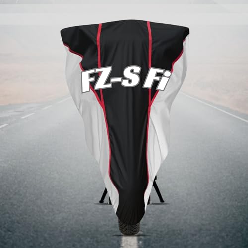 Image of Motorcycle Bike Body Cover for Outdoor Use - Heavy Fabric Water Resistant Two Wheeler Cover with UV, Dust & Rain Protection Compatible for FZ-S Fi